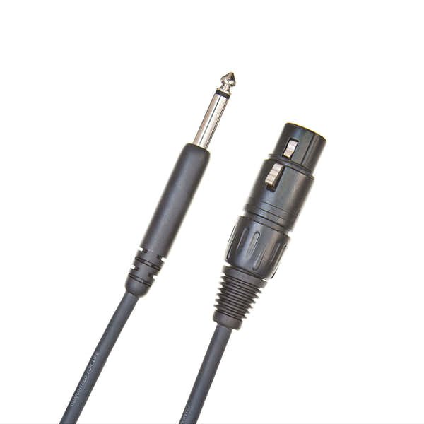 D'ADDARIO CLASSIC SERIES UNBALANCED MICROPHONE CABLE XLR-TO-1/4-INCH 25 FEET