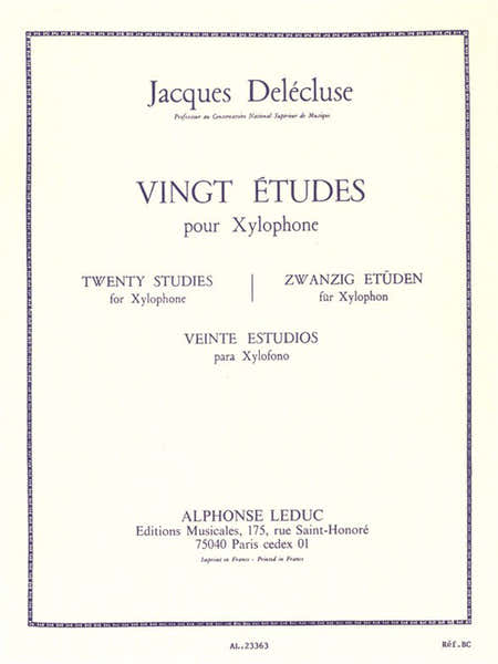 Leduc Delecluse J. - 20 Etudes - Xylophone