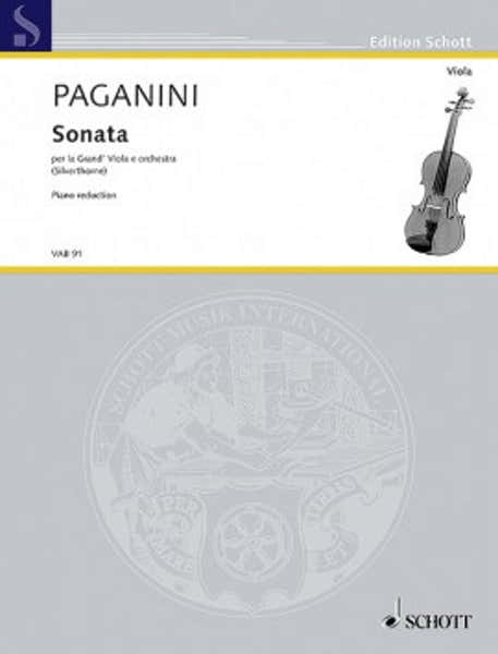 Schott Paganini N. - Sonata Alto & Piano