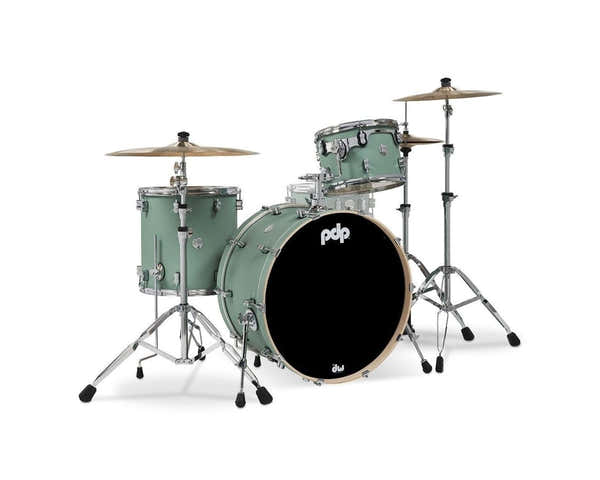 PDP By DW SHELL SET CONCEPT MAPLE FINISH PLY ROCK KIT 24" SATIN SEAFOAM PDCM24RKSF