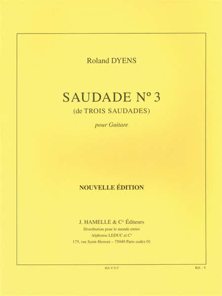 DYENS R. - SAUDADE N°3 - GUITARE