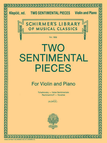 Schirmer 2 Sentimental Pieces