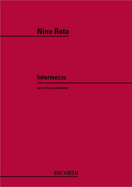 Ricordi ROTA N. - INTERMEZZO - ALTO ET PIANO