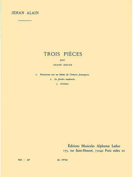 Leduc 3 Pieces pour Grand Orgue