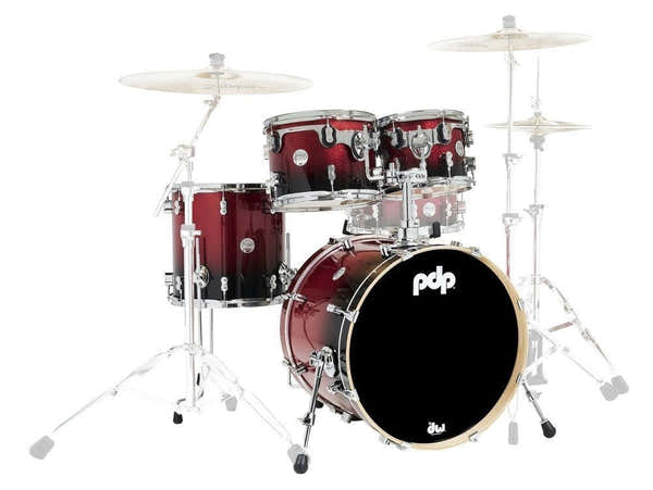 PDP By DW Fusion 20 Concept Maple Red To Black Fade