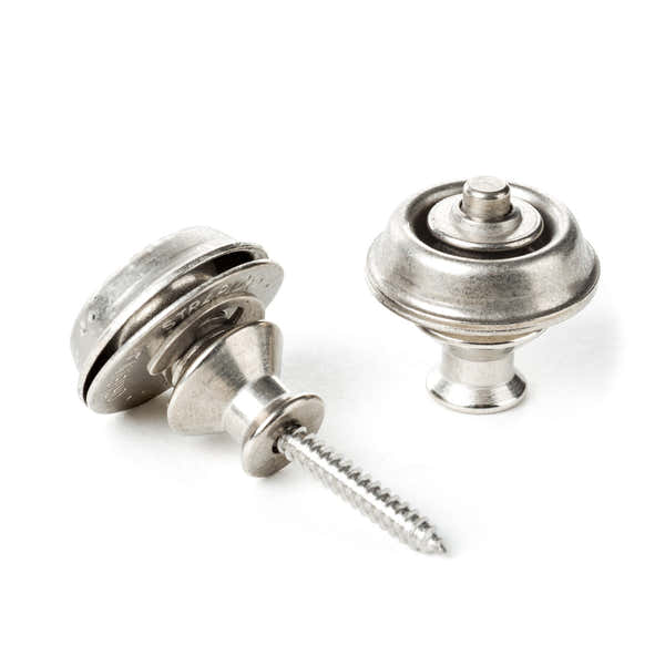 Dunlop Straplock Dual - Vintage Nickel