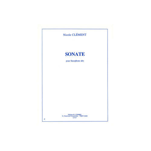 Combre Clementn - Sonate - Saxophone Alto