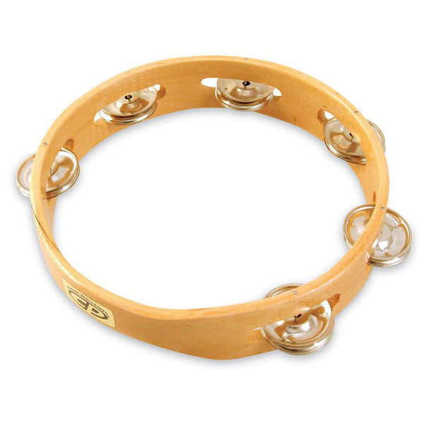 Latin Percussion CP388 TAMBOURINES CP WOOD 8" SINGLE ROW WITHOUT SKIN