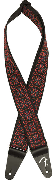 PASADENA WOVEN STRAP LATTICE RED 2"