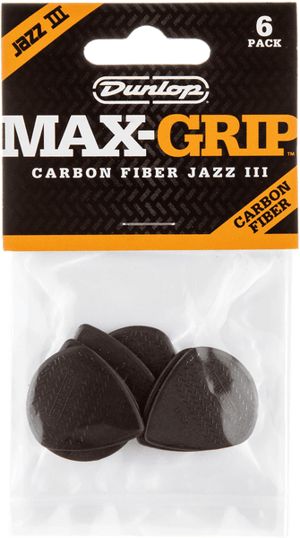 Dunlop 6 x 1,38mm Max Grip Jazz III Carbon Fiber