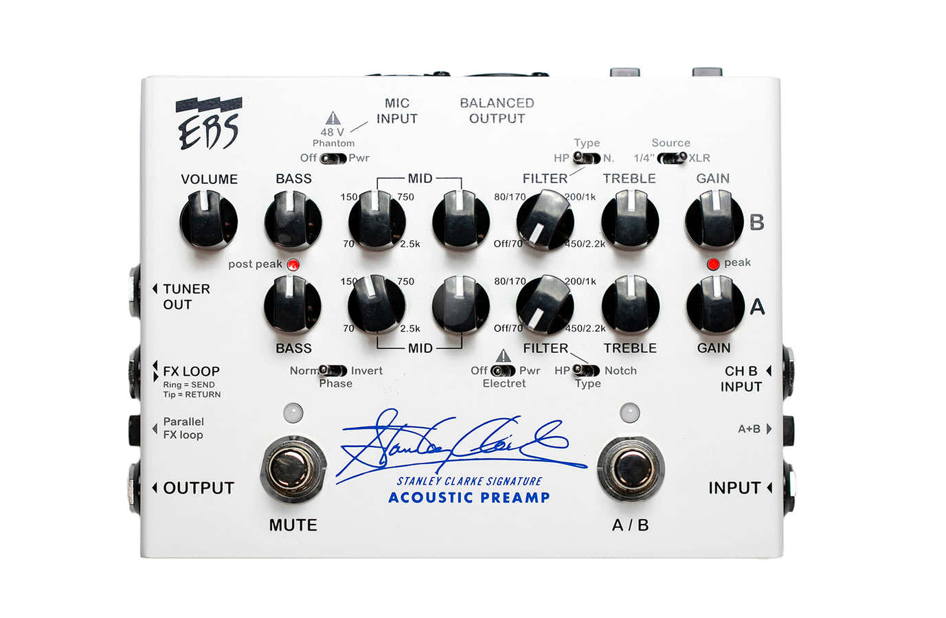 STANLEY CLARKE ACOUSTIC BASS PREAMP 2 CHANNELS