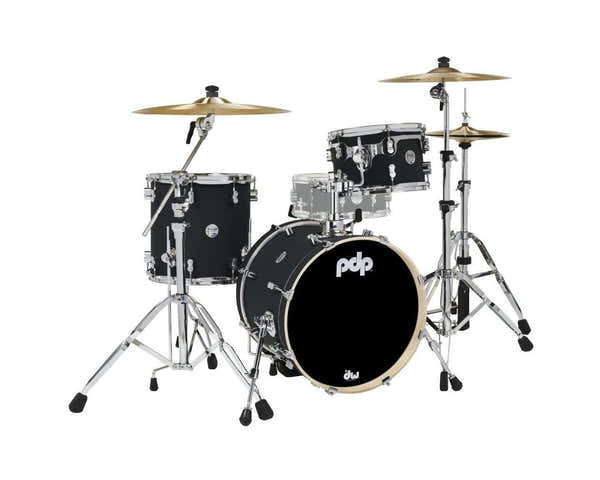 PDP By DW SHELL SET CONCEPT MAPLE FINISH PLY BOP KIT 18" SATIN BLACK PDCM18BPBK