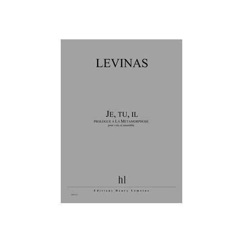 Jobert Levinas - Je Tu Il ... - 3 Sopranos Baryton Et Ensemble