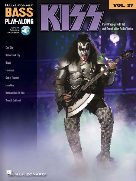 Hal Leonard Kiss - Bass Play Along Vol.27 + Audio En Ligne - Basse Tab
