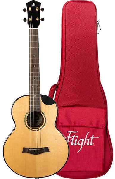 Flight Aurora Solid Top Baritone Electro Ukulele - Nat -