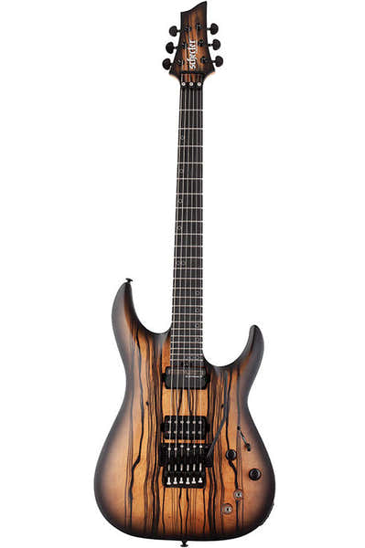 Schecter C-1 Pale Moon FR Natural Satin Black Burst