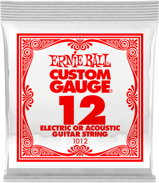 Ernie Ball .012 PLAIN STEEL ELECTRIC OR ACOUSTIC GUITAR STINGS