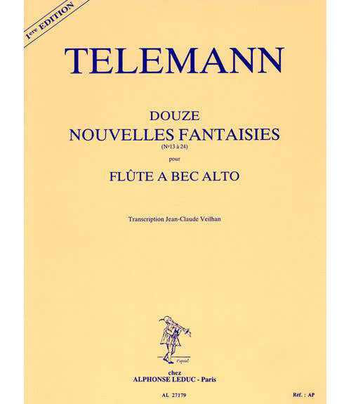 Leduc Telemann GF. PH. - Douze Nouvelles Fantaisies - Flute A Bec Alto
