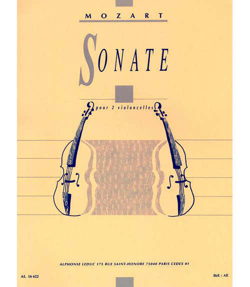 Leduc MOZART/BAZELAIRE - SONATE - 2 VIOLONCELLES (OU 2 BASSONS)
