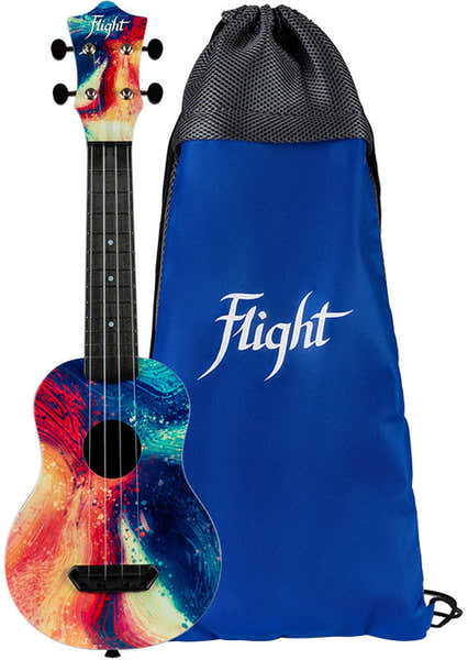 Flight Ultra Travel Soprano Ukulele - Swirl -