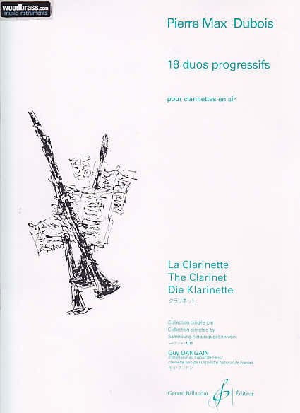 Billaudot Dubois P.M. - 18 Duos Progressifs - 2 Clarinettes Si B
