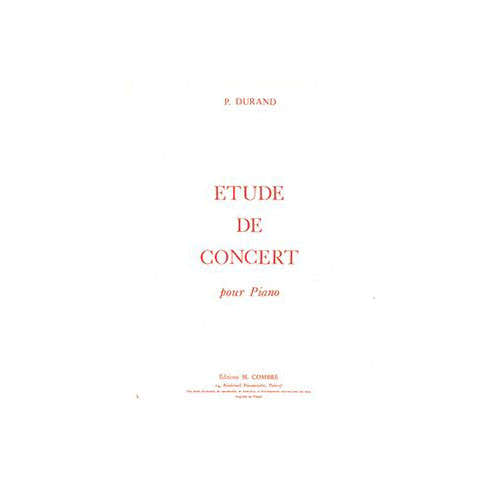 Combre Durand - Etude De Concert - Piano