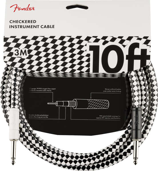 PRO 10' INSTRUMENT CABLE CHECKERBOARD
