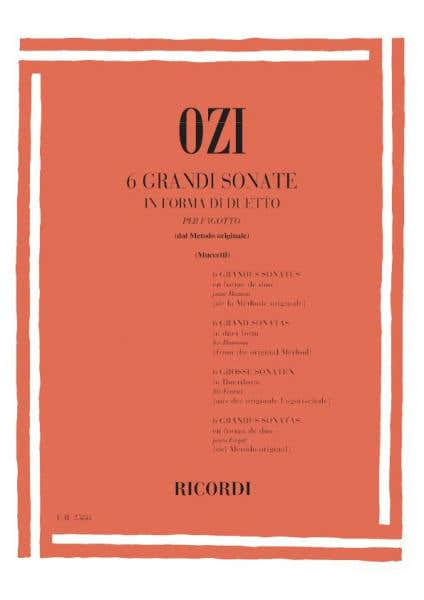 Ricordi OZI E. - 6 GRANDI SONATE IN FORMA DI DUETTO - BASSON