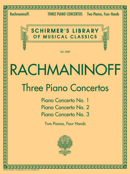 Schirmer 3 Piano Concertos: Nos. 1 2 and 3