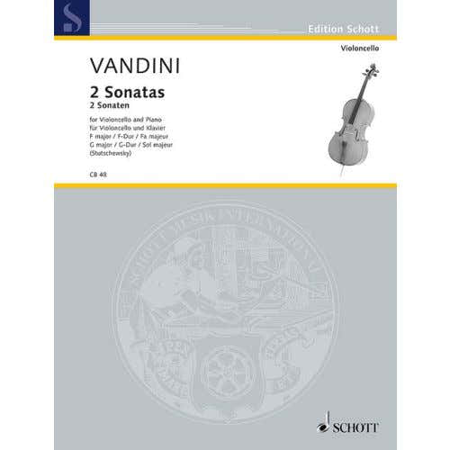 Schott VANDINI ANTONIO - 2 SONATAS - CELLO AND PIANO