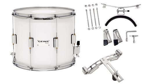 Gewa MARCHING SNARE DRUM 14" x 12" BIRCH WHITE