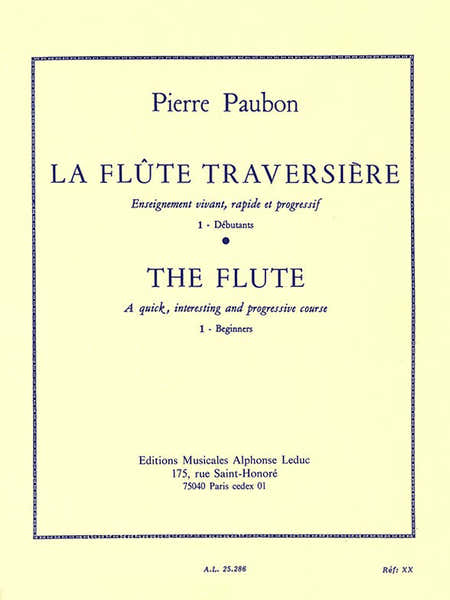 PAUBON PIERRE - LA FLUTE TRAVERSIERE VOL.1