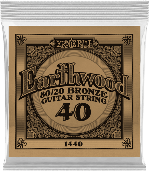Ernie Ball .040 EARTHWOOD 80/20 BRONZE ACOUSTIC GUITAR STRINGS