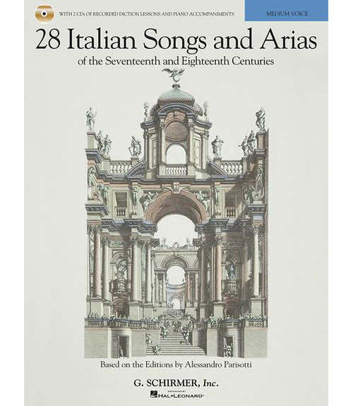 Hal Leonard 28 ITALIAN SONGS AND ARIAS OF 17TH AND 18TH CENT PARISOTTI + MP3 - VOICE
