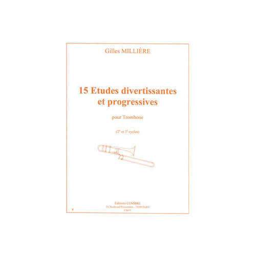 Combre Milliere - 15 Etudes Divertissantes Prog. - Trombone