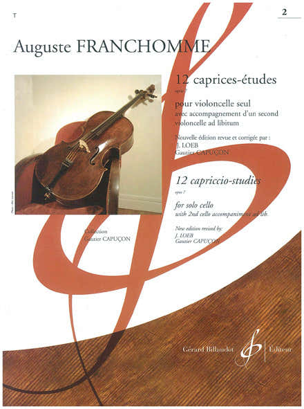 Billaudot FRANCHOMME AUGUST - 12 CAPRICES-ETUDES OP.7 POUR VIOLONCELLE SEUL VOL.1