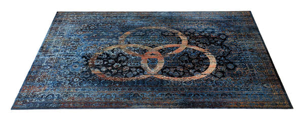 Drum N Base VP185-BNZ - VINTAGE PERSIAN STAGE / DRUM MAT 1.85 X 1.60M ANTI-SLIP - BONZO