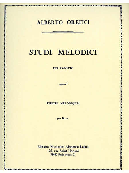 Leduc OREFICI A. - STUDI MELODICI - BASSON