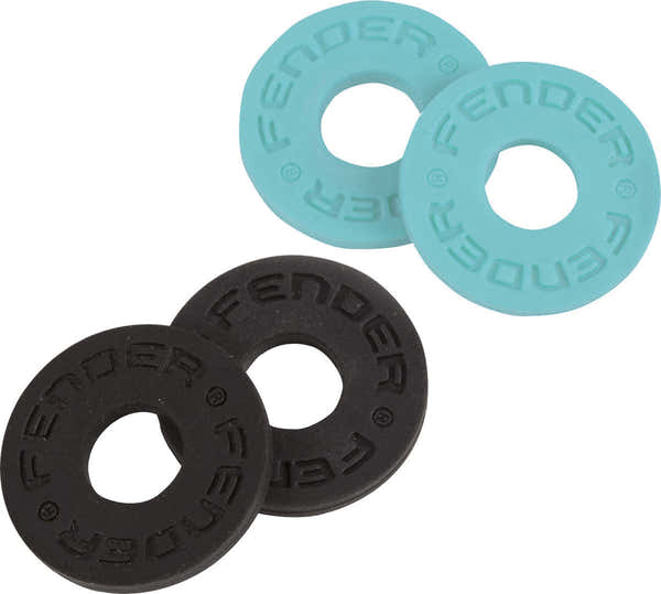 Fender Strap Block 4-Pack Black (2) And Daphne Blue (2)