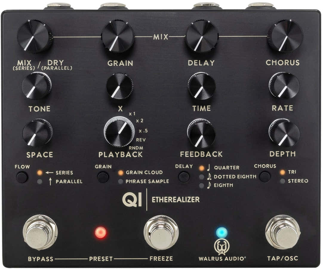 Qi Etherealizer Black - Reverb Delay Chorus Granular Effect