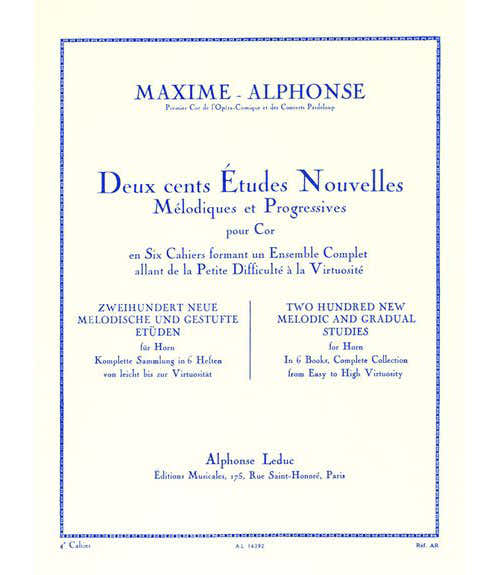 Leduc MAXIME-alphonse - 200 Etudes Nouvelles Vol.4 - Cor
