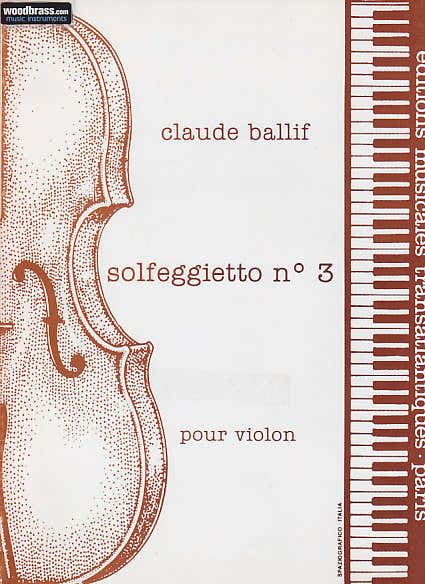 Transatlantiques Ballif Claude - Solfeggietto N°3 Pour Violon