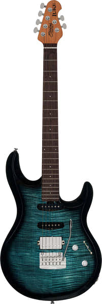 STERLING BY MUSIC MAN LK100 HSS Signature Steve Lukather Yucatan Blue
