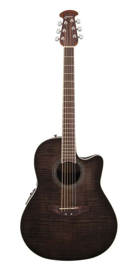 Celebrity Standard Plus Mid Cutaway Transparent Blackburst Flame