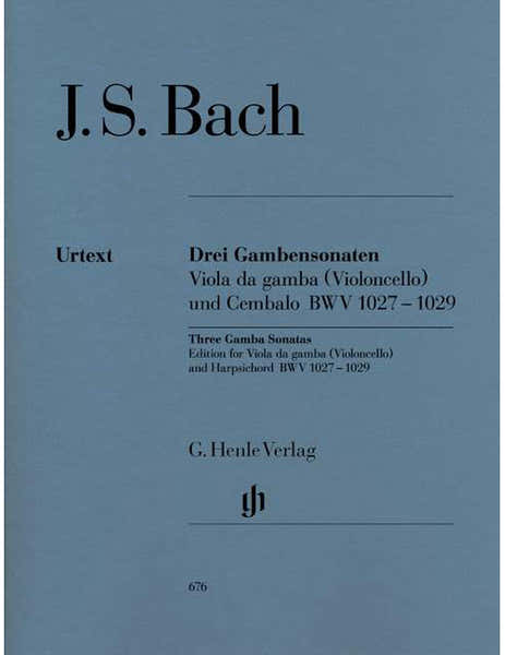 Henle Verlag Bach J.S. - Sonatas For Viola Da Gamba And Harpsichord BWV 1027-1029