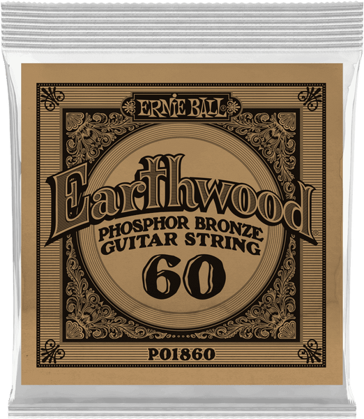 Ernie Ball .060 EARTHWOOD PHOSPHOR BRONZE ACOUSTIC GUITAR STRINGS