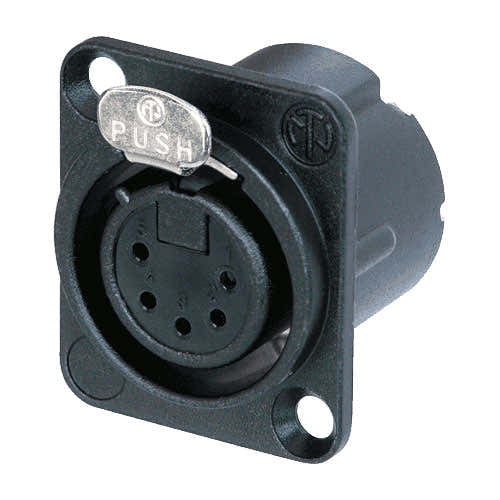 XLR 5-PIN FEMALE BLACK