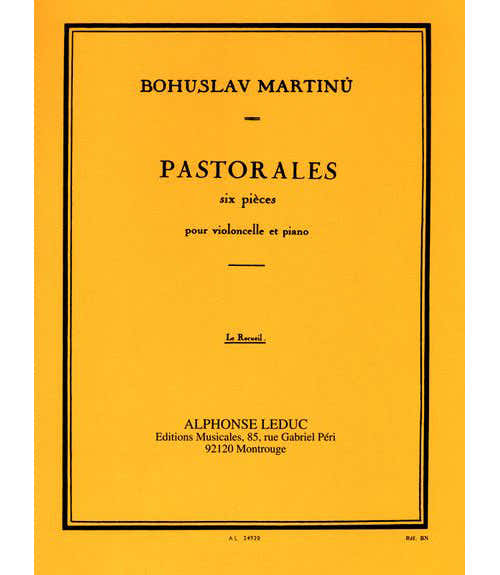 Leduc MARTINU BOHUSLAV - PASTORALES - VIOLONCELLE & PIANO