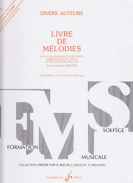 Billaudot JOLLET JEAN-CLEMENT - LIVRE DE MELODIES VOL.6