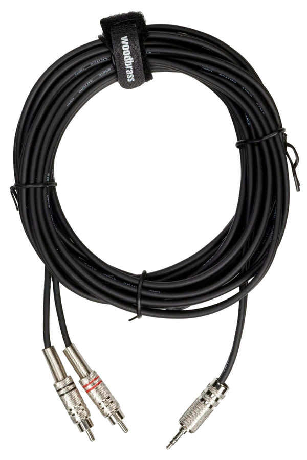 AC22 - Mini Jack Stereo / 2 RCA Male - 6 m